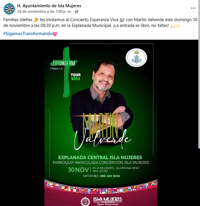 evento religioso ayuntamiento isla mujeres proselitismo c22digital